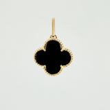 Dije Trebol Negro 1.8gr / 2.3cm / Oro Amarillo Nac.Esp. 18K *