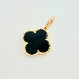 Dije Trebol Negro 1.8gr / 2.3cm / Oro Amarillo Nac.Esp. 18K *