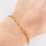Herraje Retazo GC 11 Eslabones 0.7gr / 7.3cm / 3.25mm Tres Oros 18K