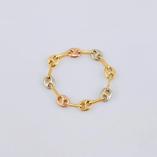 Anillo Gc 0.55 g / T4 3/4 - 4 1/2 Tres Oros 18K
