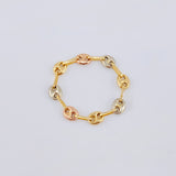 Anillo Gc 0.5gr / T4 1/4-T4 / 3.35mm Tres Oros 18K *