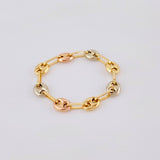 Anillo Gc 0.5gr / T4 1/4-T4 / 3.35mm Tres Oros 18K *