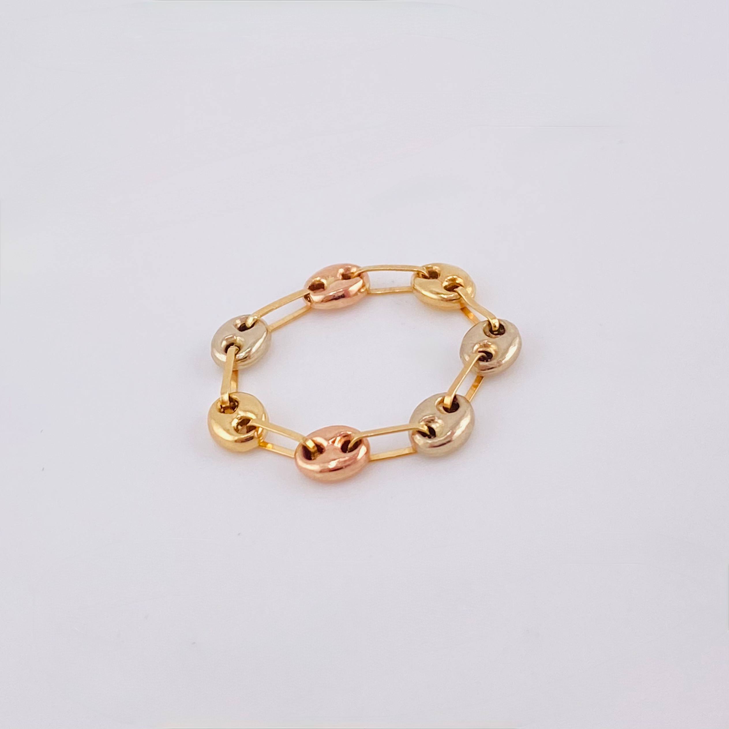 Anillo Gc 0.75gr / T6-T5 3/4 / 4.3mm Tres Oros 18K