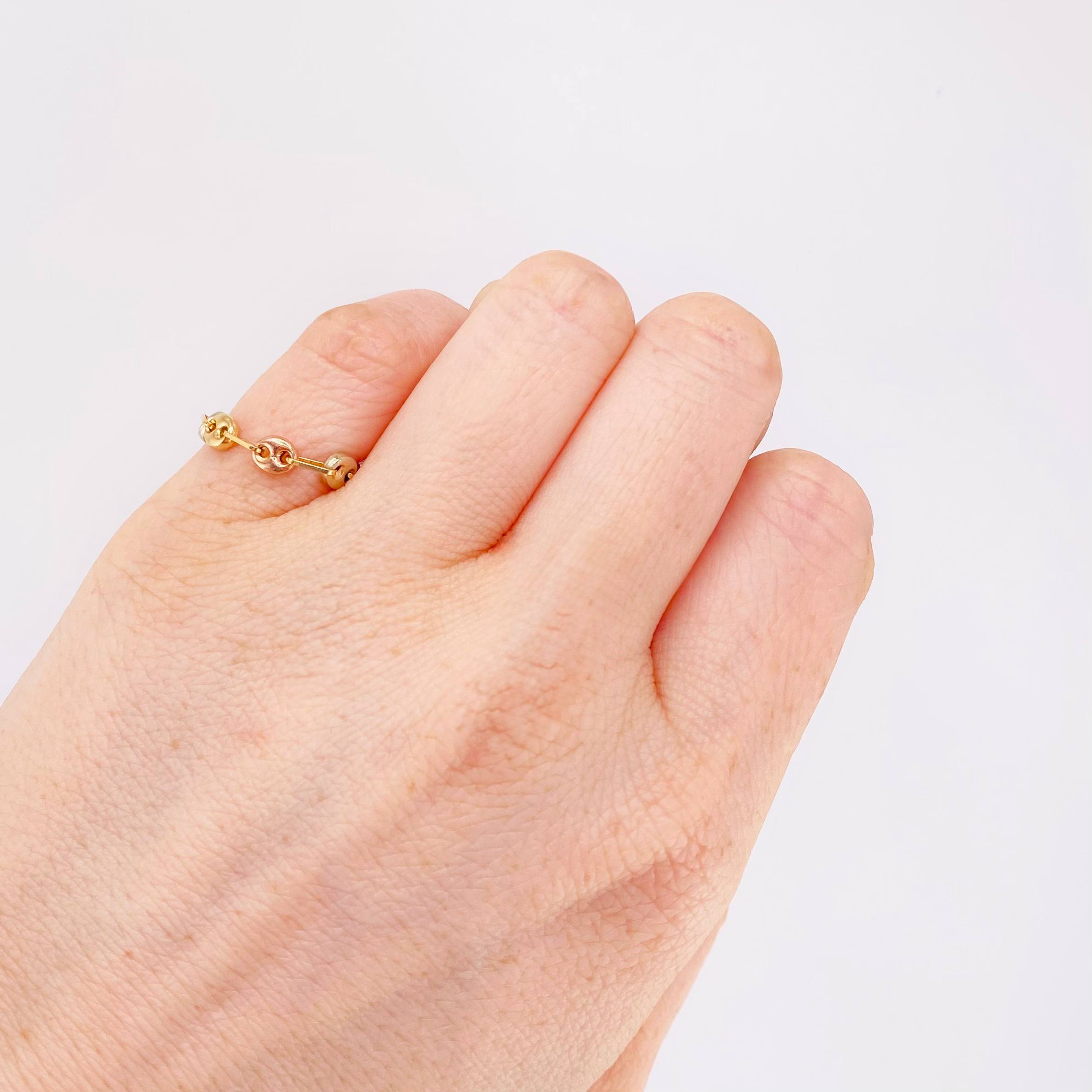 Anillo Gc 0.75gr / T6-T5 3/4 / 4.3mm Tres Oros 18K