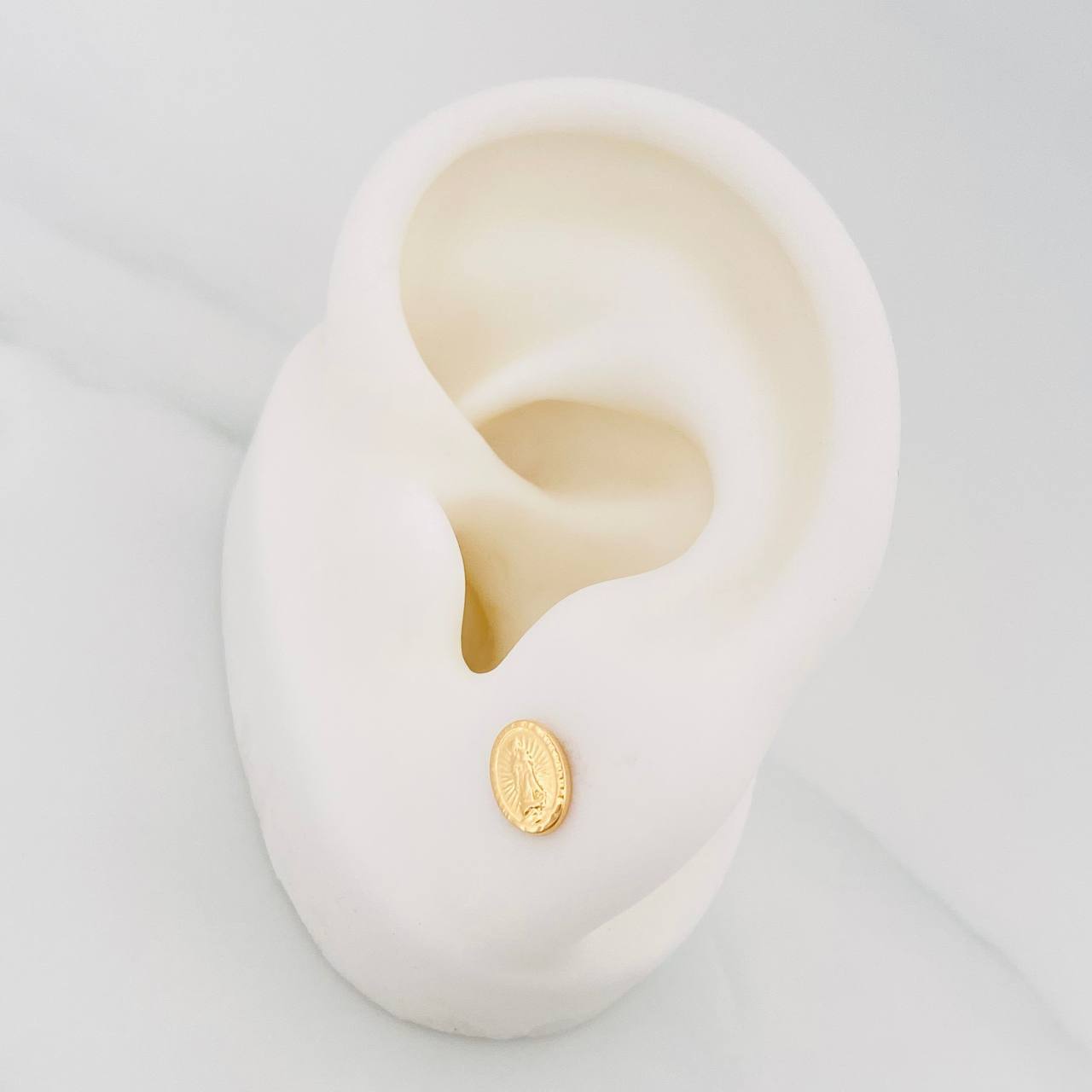 Topos Virgen Guadalupe 0.6 g / 5 mm Oro Amarillo 18K