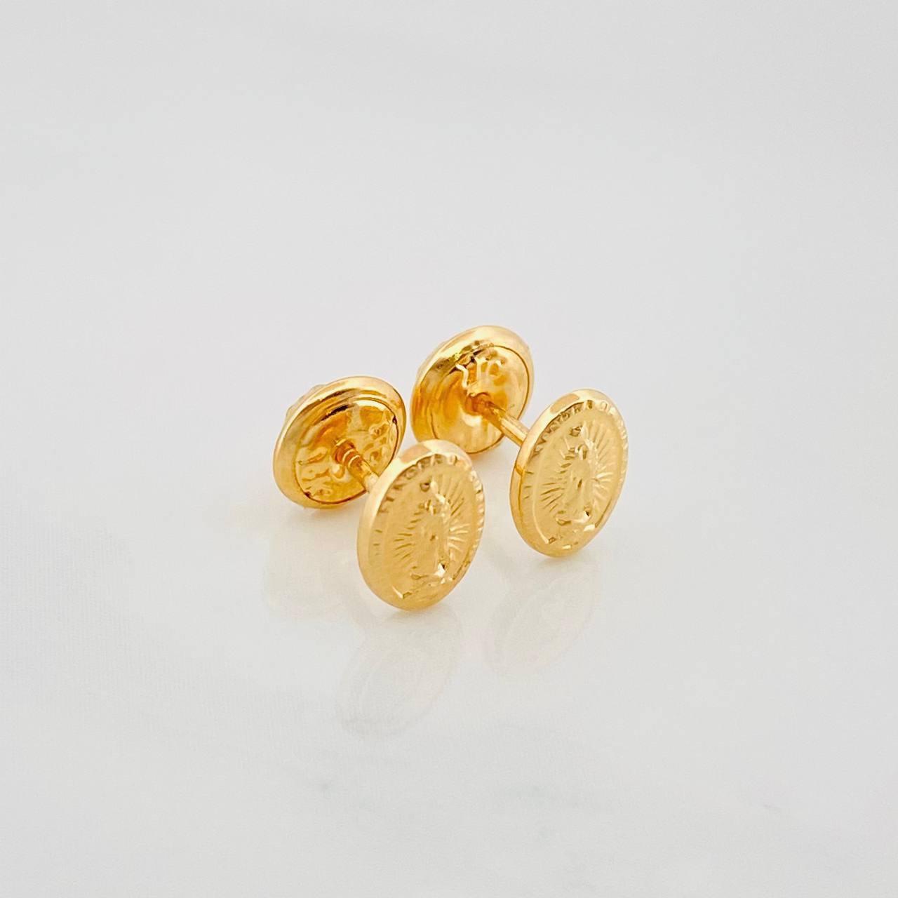 Topos Virgen Guadalupe 0.6 g / 5 mm Oro Amarillo 18K