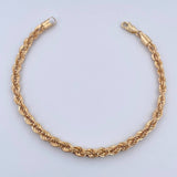 Pulso Lazo 3.85gr / 19.5cm / 3.9mm Oro Amarillo +3 18K $