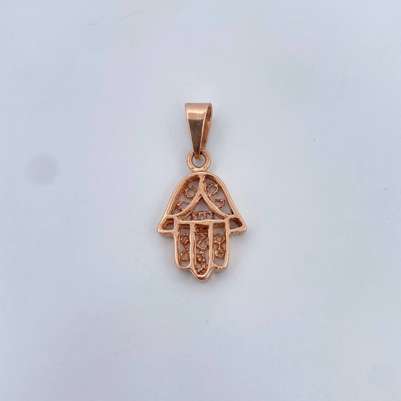Dije Mano Hamsa 2.25gr / 2.6cm / Oro Rosa 18K $