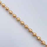 Pulso Militar 6.5gr / 16.9cm / 4mm Diamantado Oro Amarillo 18K $