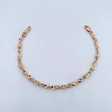 Pulso Rombos 8.55gr / 20.8cm / 3mm Tres Oros 18K $