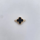 Herraje Trebol 0.75gr / 1.2cm / Electroestatico Negro Oro Amarillo 18K $