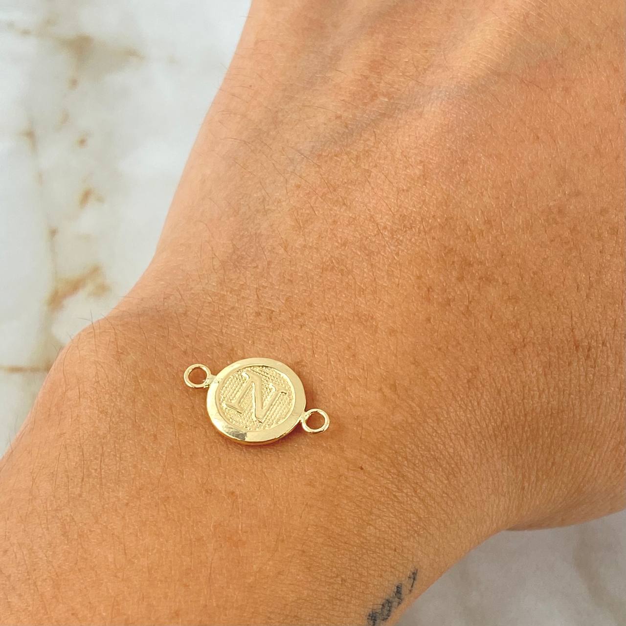 Herraje Letra N 0.65gr / 1.7cm / Oro 18K
