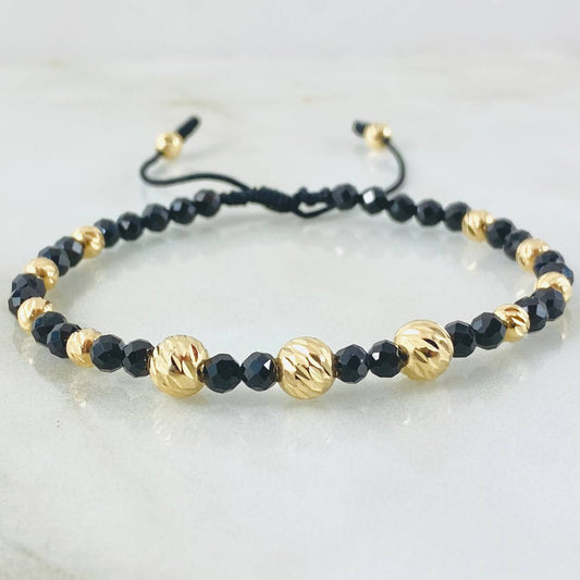 Pulsera Onix Difusa 1.7gr / 6mm-4mm Oro Amarillo 18K ©