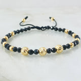 Pulsera Onix Difusa 1.7gr / 6mm-4mm Oro Amarillo 18K ©