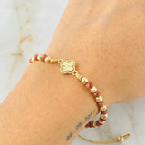 Pulsera Lluvia De Oro Trebol 2.35gr / 4mm Oro Amarillo Nac.Esp. 18K ©