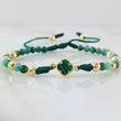 Pulsera Esmeraldas Herraje Trebol 1.75gr / 4mm Oro Amarillo Nac.Esp. 18K ©