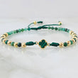 Pulsera Esmeraldas Trebol 2.3gr / 4mm Oro Amarillo Nac.Esp. 18K ©