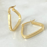 Candongas Triangulo Tribal 1.65gr / 2cm / Oro Amarillo 18K