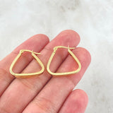 Candongas Triangulo Tribal 1.65gr / 2cm / Oro Amarillo 18K ©