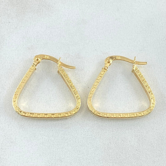 Candongas Triangulo Tribal 1.65gr / 2cm / Oro Amarillo 18K