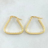 Candongas Triangulo Tribal 1.65gr / 2cm / Oro Amarillo 18K