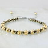 Pulsera Gris Pirita Grisacea 2.1gr / Oro Amarillo 18K (A.C)