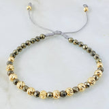 Pulsera Gris Pirita Grisacea 2.1gr / Oro Amarillo 18K (A.C)