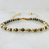 Pulsera Dorada Pirita Grisacea 1.5gr / Oro Amarillo 18K (A.C)
