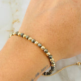 Pulsera Dorada Pirita Grisacea 1.5gr / Oro Amarillo 18K (A.C)