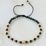 Pulsera Negra Onix Hueco 1.85gr / Oro Amarillo 18K *