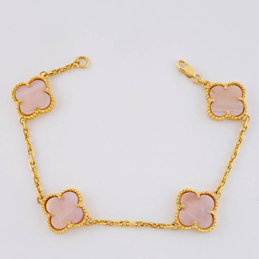 Pulso Aro Seguido Trebol 10 g / 18.3 cm / 2.1 mm Oro Amarillo 18K