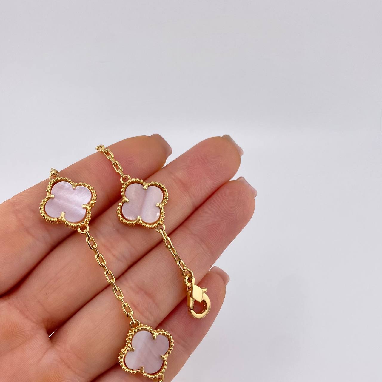 Cadena Aro Seguido Trebol 23.05 g / 43 cm / 2.1 mm Oro Amarillo 18K