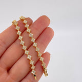 Pulso Tennis Trebol Secuencial 9.1 g / 18.3 cm / 5 mm Oro Amarillo 18K