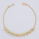 Pulso Modulable Volga Secuencia De Trebol 3.3 g / 16.9 cm - 15.9 cm / 1.3 mm Oro Amarillo 18K