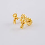 Topos Cruz Cristo 0.8 g / 8.1 mm Oro Amarillo 18K
