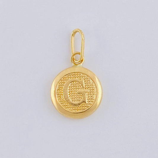 Dije Letra Circulo G 0.4 g / 1.6 cm Oro Amarillo 18K