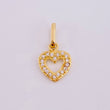 Dije Silueta Corazón Tupido 0.75gr / 1.6cm / Oro Amarillo 18K *
