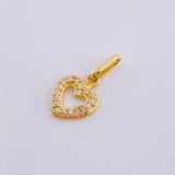 Dije Silueta Corazón Tupido 0.75gr / 1.6cm / Oro Amarillo 18K *