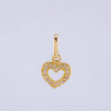 Dije Silueta Corazón Tupido 0.75gr / 1.6cm / Oro Amarillo 18K *