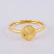 Anillo Circular Diamantado Bordeado 1.1gr / T4 3/4 / Oro Amarillo 18K ©