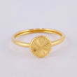 Anillo Circular Diamantado Bordeado 1.3gr / T7 1/4 / Oro Amarillo 18K
