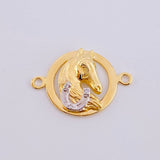 Herraje Caballo Herradura 2.35gr / 2.3cm / Dos Oros Amarillo Blanco 18K ©