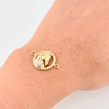 Herraje Caballo Herradura 2.35gr / 2.3cm / Dos Oros Amarillo Blanco 18K ©