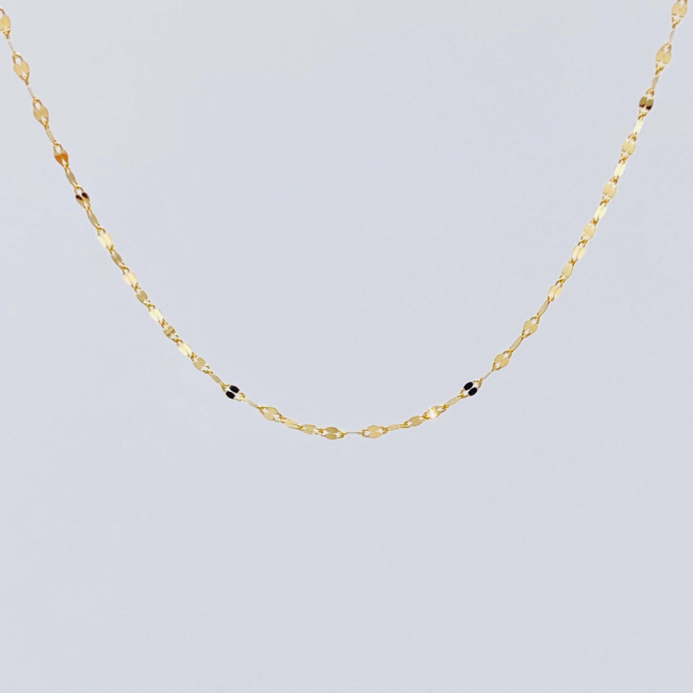 Cadena Flor Espejo 1gr / 50cm / 1.1mm Oro Amarillo +3 18K