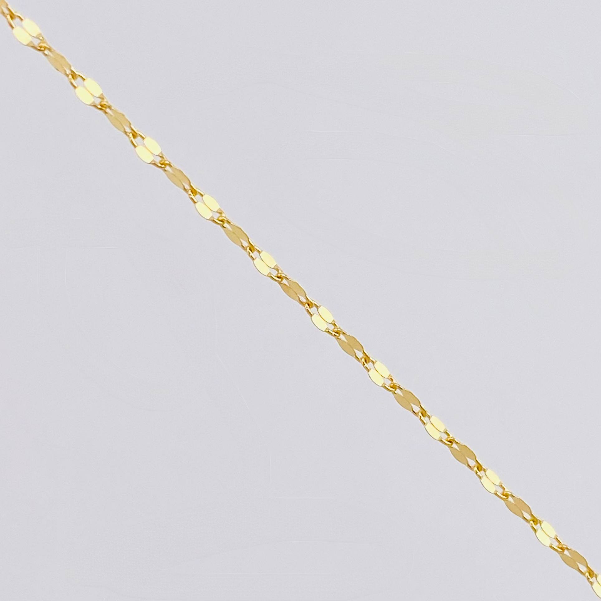 Cadena Flor Espejo 1gr / 50cm / 1.1mm Oro Amarillo +3 18K