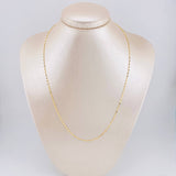 Cadena Flor Espejo 1gr / 50cm / 1.1mm Oro Amarillo +3 18K