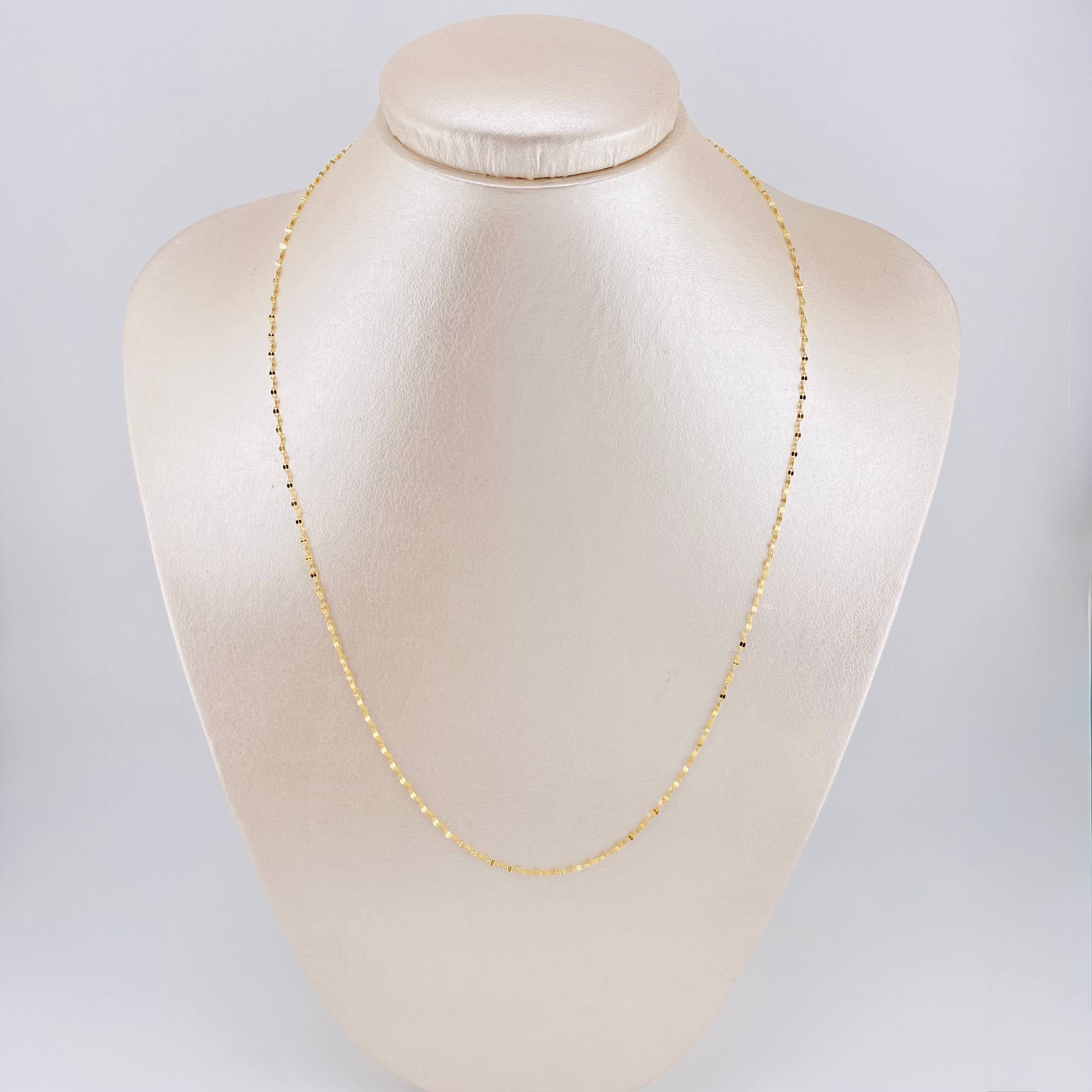 Cadena Flor Espejo 0.85 g / 45 cm / 1.6 mm Oro Amarillo 18K