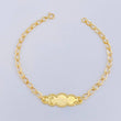 Pulso Bebé Espiga Placa pie Nuve Bordeada 1.2gr / 14.5cm / 2.7mm Oro Amarillo 18K