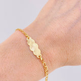 Pulso Bebé Espiga Placa Nube Lisa 1.2gr / 14.5cm / 2.7mm Oro Amarillo 18K ©