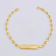 Pulso Bebé Gc Placa Rectangular Curva 1.5gr / 14.5cm / 3.2mm Oro Amarillo 18K